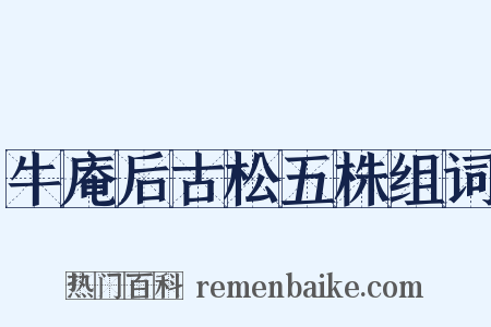 牛庵后古松五株组词是什么意思的图片